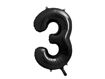 Picture of FOIL BALLOON NUMBER 3 BLACK 34 INCH